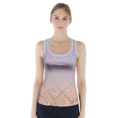 Pink Beige Elephant Skin Racer Back Sports Top by LoolyElzayat