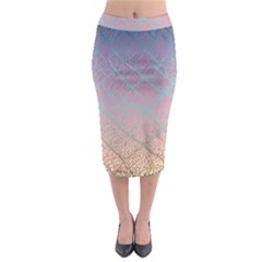 Pink Beige Elephant Skin Midi Pencil Skirt by LoolyElzayat