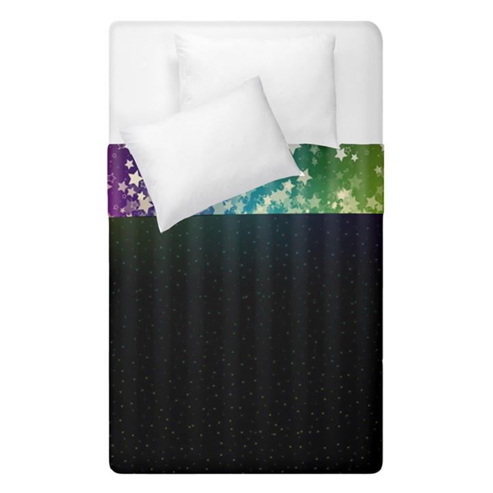 Colorful Space Rainbow Stars Duvet Cover Double Side (Single Size)