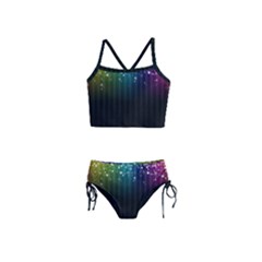 Colorful Space Rainbow Stars Girls  Tankini Swimsuit