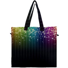 Colorful Space Rainbow Stars Canvas Travel Bag