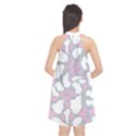 Pink Grey White Cow Print Halter Neckline Chiffon Dress  View2