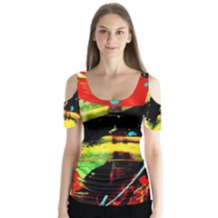 Enigma 1 Butterfly Sleeve Cutout Tee 