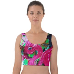 Flamingo   Child Of Dawn 1 Velvet Crop Top by bestdesignintheworld