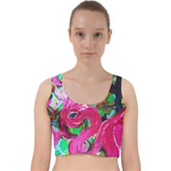 Flamingo   Child Of Dawn 1 Velvet Racer Back Crop Top by bestdesignintheworld