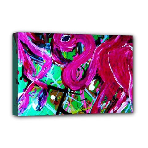 Flamingo   Child Of Dawn 2 Deluxe Canvas 18  X 12   by bestdesignintheworld