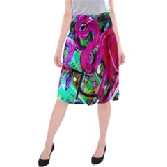 Flamingo   Child Of Dawn 2 Midi Beach Skirt by bestdesignintheworld