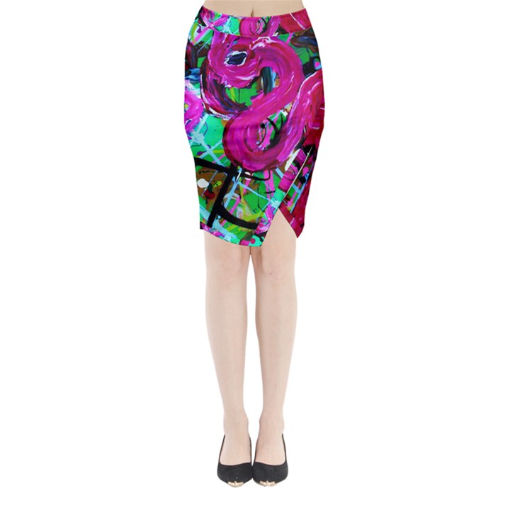 Flamingo   Child Of Dawn 2 Midi Wrap Pencil Skirt