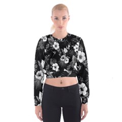 Tropical Pattern Cropped Sweatshirt