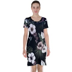 Tropical Pattern Short Sleeve Nightdress