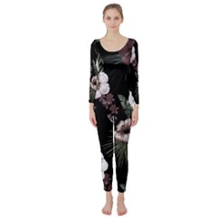 Tropical Pattern Long Sleeve Catsuit by Valentinaart