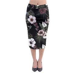 Tropical Pattern Midi Pencil Skirt by Valentinaart