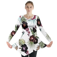 Tropical Pattern Long Sleeve Tunic  by Valentinaart