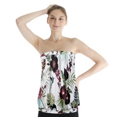 Tropical Pattern Strapless Top by Valentinaart