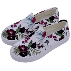 Tropical Pattern Kids  Canvas Slip Ons by Valentinaart