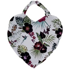 Tropical Pattern Giant Heart Shaped Tote by Valentinaart