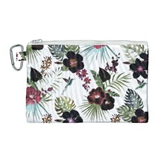 Tropical Pattern Canvas Cosmetic Bag (large) by Valentinaart