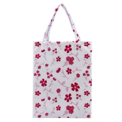 Sweet Shiny Floral Red Classic Tote Bag by ImpressiveMoments