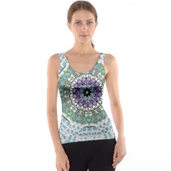 Hearts In A Decorative Star Flower Mandala Tank Top by pepitasart