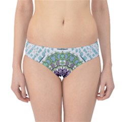 Hearts In A Decorative Star Flower Mandala Hipster Bikini Bottoms by pepitasart