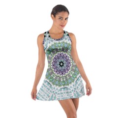 Hearts In A Decorative Star Flower Mandala Cotton Racerback Dress by pepitasart