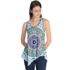 Hearts In A Decorative Star Flower Mandala Sleeveless Tunic by pepitasart