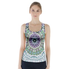 Hearts In A Decorative Star Flower Mandala Racer Back Sports Top by pepitasart