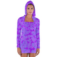 Lignt Purple Long Sleeve Hooded T-shirt by 1dsignmovesu