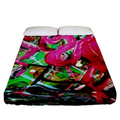 Flamingo   Child Of Dawn 9 Fitted Sheet (california King Size) by bestdesignintheworld