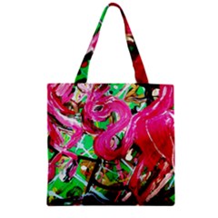 Flamingo   Child Of Dawn 9 Zipper Grocery Tote Bag