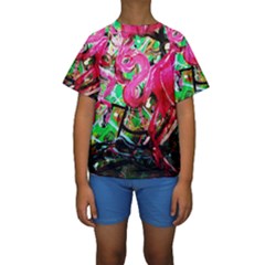 Flamingo   Child Of Dawn 9 Kids  Short Sleeve Swimwear by bestdesignintheworld