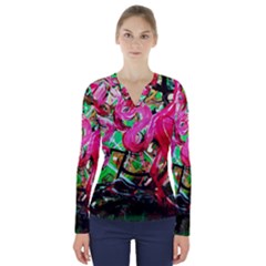 Flamingo   Child Of Dawn 9 V-neck Long Sleeve Top by bestdesignintheworld