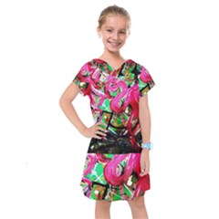 Flamingo   Child Of Dawn 9 Kids  Drop Waist Dress by bestdesignintheworld