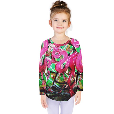 Flamingo   Child Of Dawn 9 Kids  Long Sleeve Tee by bestdesignintheworld