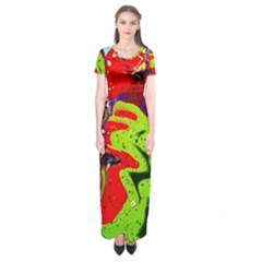 Untitled Island 5 Short Sleeve Maxi Dress by bestdesignintheworld