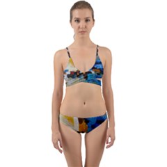 Abstract Wrap Around Bikini Set