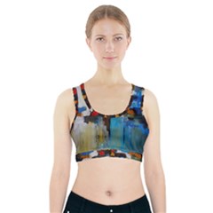 Abstract Sports Bra With Pocket by consciouslyliving