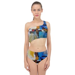 Abstract Spliced Up Two Piece Swimsuit