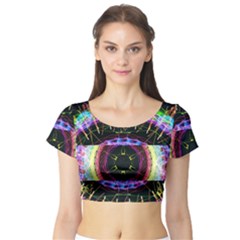 Social Media Rave Leggings Short Sleeve Crop Top by TheExistenceOfNeon2018