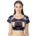 Social Media Rave Leggings Short Sleeve Crop Top View1