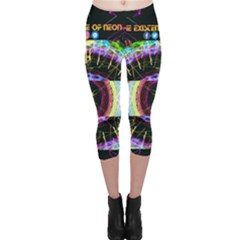 Social Media Rave Leggings Capri Leggings  by TheExistenceOfNeon2018