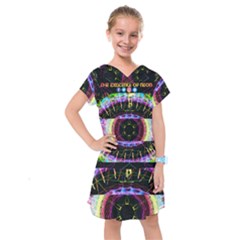 Social Media Rave Leggings Kids  Drop Waist Dress by TheExistenceOfNeon2018