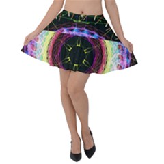 Social Media Rave Leggings Velvet Skater Skirt by TheExistenceOfNeon2018