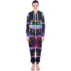 Social Media Rave Leggings Hooded Jumpsuit (ladies)  by TheExistenceOfNeon2018