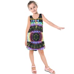 Social Media Rave Leggings Kids  Sleeveless Dress by TheExistenceOfNeon2018