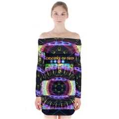 Social Media Rave Apparel Long Sleeve Off Shoulder Dress