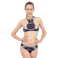 Social Media Rave Apparel High Neck Bikini Set