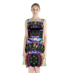 The Existence Of Neon Sleeveless Waist Tie Chiffon Dress by TheExistenceOfNeon2018