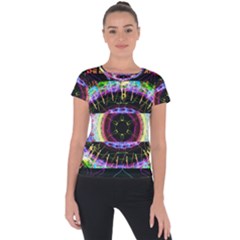 The Existence Of Neon Short Sleeve Sports Top 