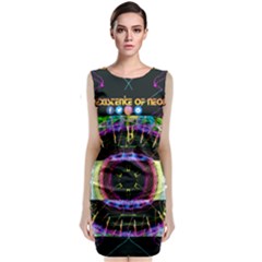 The Existence Of Neon Sleeveless Velvet Midi Dress by TheExistenceOfNeon2018